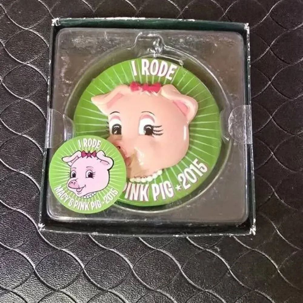 Rare Macy's 2015 Pink Pig Ornament
